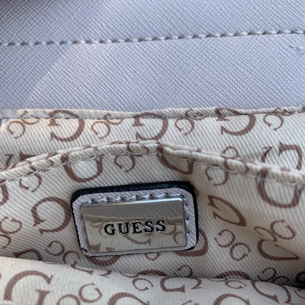 Guess Logo Bag Beige And Brown - Picture 8 of 12